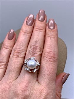 *Кольцо р.17 Белый Жемчуг д.10*10,5мм арт. 1.0365.0.b-288 Вес 3,97 г - фото 324343 *Кольцо р.17 Белый Жемчуг д.10*10,5мм арт. 1.0365.0.b-288 Вес 3,97 г - фото 324343