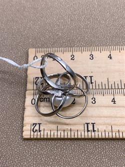 *Кольцо р.17 Белый Жемчуг д.12*12,5мм арт. 1.0432.0.b-378 Вес 6,83 г - фото 324354