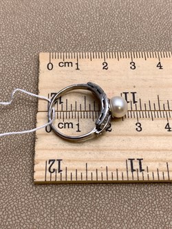 *Кольцо р.17,5 Белый Жемчуг д.7,5*8мм арт. Ж1657р-209 Вес 3,05 г - фото 324388 *Кольцо р.17,5 Белый Жемчуг д.7,5*8мм арт. Ж1657р-209 Вес 3,05 г - фото 324388