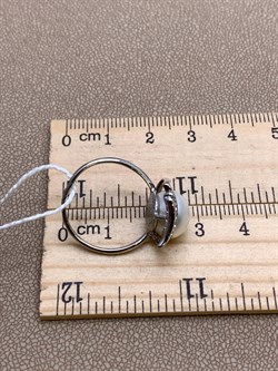 *Кольцо р.18 Белый Жемчуг д.10,5*11мм арт. 1.0288.0.b-871 Вес 3,34 г - фото 324419