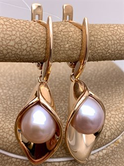 *Серьги д.8-8,5 Розовый Жемчуг цв Красное арт. 02-1-944-5500-010-955 вес 7,3 г - фото 324703 *Серьги д.8-8,5 Розовый Жемчуг цв Красное арт. 02-1-944-5500-010-955 вес 7,3 г - фото 324703