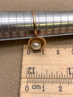 *Кольцо р.18д.8-8,5  Белый Жемчуг цв Красное арт. 01-1-944-0500-010-832 вес 3,41 г - фото 324721