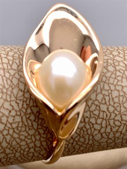 *Кольцо р.18д.8-8,5  Белый Жемчуг цв Красное арт. 01-1-944-0500-010-832 вес 3,41 г - фото 324724