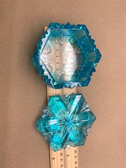 Шкатулка Снежинка р.9-4 см арт 251124 вес 149,13 Украшение для интерьера Ручная работа - фото 324837