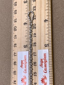 *Цепь р.45 Точка-Тире Перлина фантазийная шарики цилиндры арт. 5530R150L45-566, (Вес 3,1 г) - фото 325031