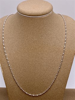 *Цепь р.45 Точка-Тире Перлина фантазийная шарики цилиндры арт. 5530R150L45-566, (Вес 3,1 г) - фото 325036