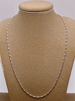 *Цепь р.55 Точка-Тире Перлина фантазийная шарики цилиндры арт. 5530R150L55-581, (Вес 3,7 г) - фото 325077