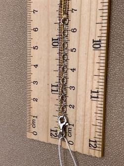 *Цепь р.50 Фантазия 3 ряда Перлина шарики арт. 280123YZR100L50+919, (Вес 4,7 г) - фото 325168