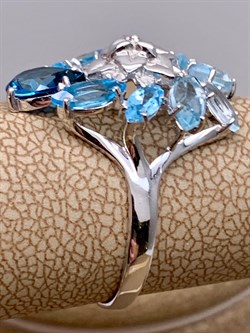 *Кольцо р.17 Голубой Топаз цв Белое арт. 01-2-287-21-209 вес 3,13 г - фото 325253 *Кольцо р.17 Голубой Топаз цв Белое арт. 01-2-287-21-209 вес 3,13 г - фото 325253