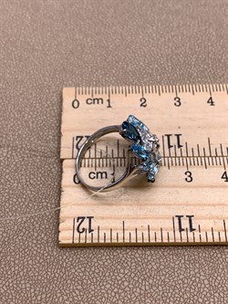 *Кольцо р.17 Голубой Топаз цв Белое арт. 01-2-287-21-209 вес 3,13 г - фото 325258 *Кольцо р.17 Голубой Топаз цв Белое арт. 01-2-287-21-209 вес 3,13 г - фото 325258