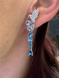 *Серьги Колибри Голубой Топаз Лондон цв Белое арт. 02-2-290-21-220 вес 6,76 г - фото 325263 *Серьги Колибри Голубой Топаз Лондон цв Белое арт. 02-2-290-21-220 вес 6,76 г - фото 325263