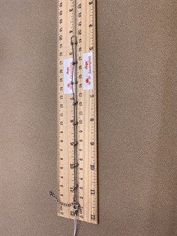 *Цепь р.40 Перлина шарики гладкие арт. 280011R100L40+392 (Вес 2,9 г) - фото 325280