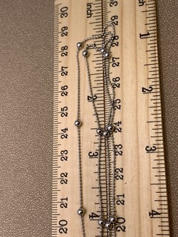 *Цепь р.120 Перлина шарики гладкие арт. 280011R100L120-843  (Вес 6 г) - фото 325283