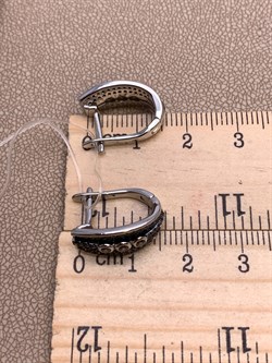 *Серьги Коньячный Фианит Микро Вставки арт. CZ-E895-3-X-WB-DB-X-DB-712 вес 4,7 г - фото 325614 *Серьги Коньячный Фианит Микро Вставки арт. CZ-E895-3-X-WB-DB-X-DB-712 вес 4,7 г - фото 325614