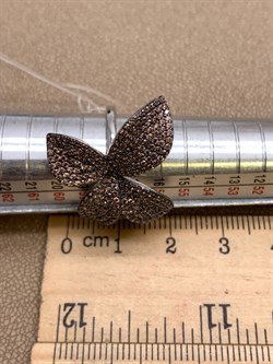 *Кольцо р.18,5 Коньячный Фианит Микро Вставки арт. CZ-R01803-X-WB-X-X-DB-691 вес 5,4 г - фото 325632