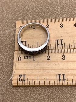 *Кольцо р.19 Коньячный Фианит Микро Вставки арт. SL-R00324-X-WB-DB-X-DB-594 вес 4,4 г - фото 325650