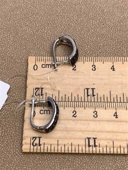 *Серьги Коньячный Фианит Микро Вставки арт. SL-E00324-X-WB-DB-X-DB-479 вес 4,3 г - фото 325658 *Серьги Коньячный Фианит Микро Вставки арт. SL-E00324-X-WB-DB-X-DB-479 вес 4,3 г - фото 325658