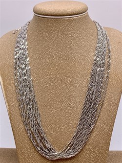 *Шейное украшение р.40-45 Сингапур 15 рядов арт. 8100476-С888-01-(40-45)-897 Вес 17,18 г - фото 325824 *Шейное украшение р.40-45 Сингапур 15 рядов арт. 8100476-С888-01-(40-45)-897 Вес 17,18 г - фото 325824