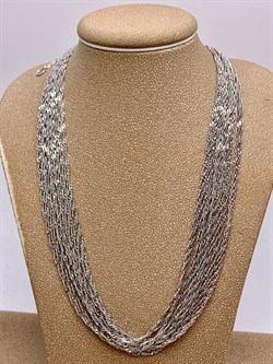 *Шейное украшение р.45-50 Сингапур 15 рядов арт. 8100476-С888-01-(45-50)-667 Вес 19.08 г - фото 326016 *Шейное украшение р.45-50 Сингапур 15 рядов арт. 8100476-С888-01-(45-50)-667 Вес 19.08 г - фото 326016