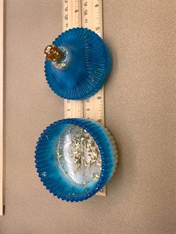 Шкатулка  Купол р.8-9,5 см Украшение для интерьера арт 241224 Ручная работа вес 154,05 гр - фото 326023