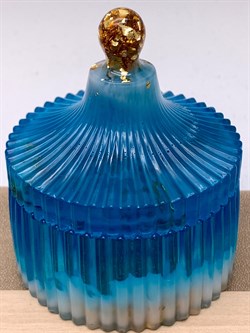 Шкатулка  Купол р.8-9,5 см Украшение для интерьера арт 241224 Ручная работа вес 154,05 гр - фото 326024