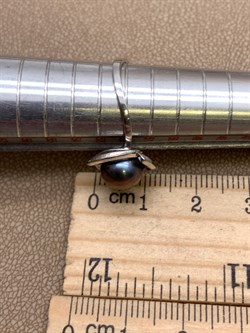 *Кольцо р.16,5 Черный Жемчуг д.7,5*8мм арт. 1.0821.0.b-857 Вес 2,09 г - фото 326092