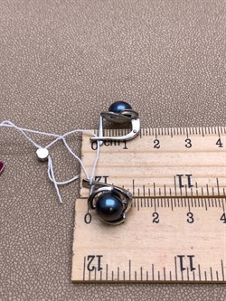 *Серьги Черный Жемчуг д.7,5*8мм арт. 2.0821.0.b-901 Вес 3,93 г - фото 326105 *Серьги Черный Жемчуг д.7,5*8мм арт. 2.0821.0.b-901 Вес 3,93 г - фото 326105