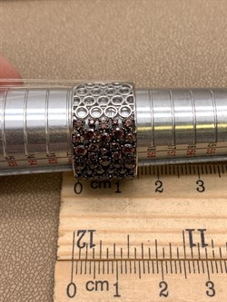 *Кольцо р.19 Коньячный Фианит Микро Вставки арт. CZ-R02719-X-WB-X-X-BR-371 вес 7,6 г - фото 326308