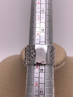 *Кольцо р.19 Коньячный Фианит Микро Вставки арт. CZ-R02719-X-WB-X-X-BR-371 вес 7,6 г - фото 326309