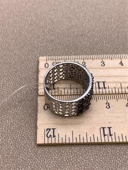 *Кольцо р.19 Коньячный Фианит Микро Вставки арт. CZ-R02719-X-WB-X-X-BR-371 вес 7,6 г - фото 326316