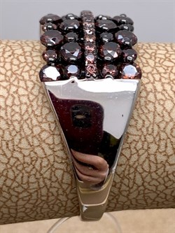 *Кольцо р.19,5 Коньячный Фианит Микро Вставки арт. CZ-R00640-X-WB-X-X-DB-718 вес 5,3 г - фото 326347