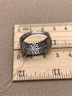 *Кольцо р.19,5 Коньячный Фианит Микро Вставки арт. CZ-R00640-X-WB-X-X-DB-718 вес 5,3 г - фото 326350