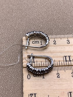 *Серьги Коньячный Фианит Микро Вставки арт. CZ-E00640-X-WB-X-X-DB-496 вес 4,3 г - фото 326359