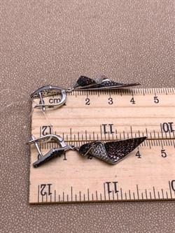 *Серьги Микс Коньячный Фианит Микро Вставки арт. MP-E00981-X-WB-DB-X-W-661 вес 7,9 г - фото 326372