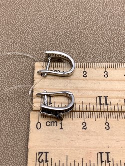 *Серьги Коньячный Фианит Микро Вставки арт. CZ-E1330-2-X-WB-BR-X-BR-315 вес 3,3 г - фото 326395