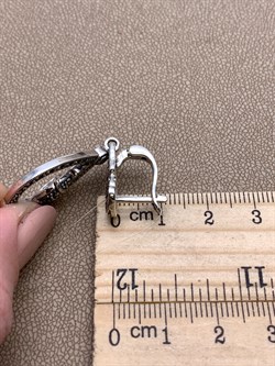 *Серьги Марказит арт HE652-064 Вес 11.52 г - фото 326411