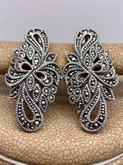 *Серьги Марказит арт. HE1129-296 Вес 8.7 г - фото 326422 *Серьги Марказит арт. HE1129-296 Вес 8.7 г - фото 326422