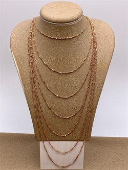 *Шейное украшение р.40-45 Сингапур 7 рядов арт. 8100480-С881-01-438 Вес 11,36 г - фото 326507
