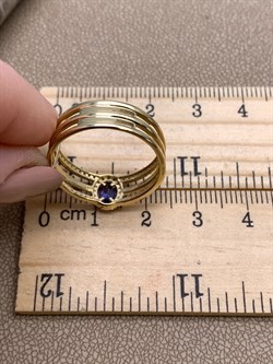 *Кольцо р.19 Танзанит цв Лимонное арт 1-308456-00-31-913 (вес 3,34 г) - фото 326530