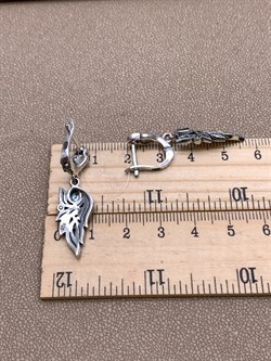 *Серьги Микс Марказит Голубой Топаз арт. HE1566-867 вес 7,72 г - фото 326575