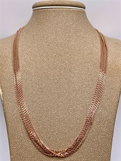*Шейное украшение р.60-65 Якорь Якорь 6 рядов арт. 8100469-С881-01-(60-65)-361 Вес 12,68 г - фото 326645