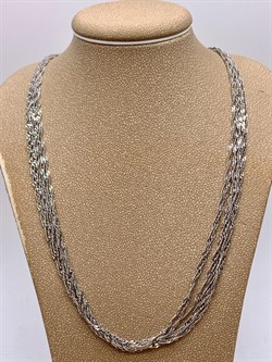 *Шейное украшение р.45-50 Сингапур 7 рядов арт. 8100473-С888-01-(45-50)-400 Вес 9,53 г - фото 326713