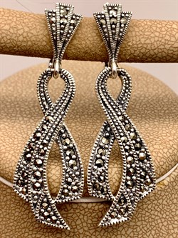 *Серьги Ленты Марказит арт. HE109-227 Вес 8.82 г - фото 326761 *Серьги Ленты Марказит арт. HE109-227 Вес 8.82 г - фото 326761