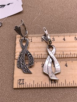 *Серьги Ленты Марказит арт. HE109-227 Вес 8.82 г - фото 326763 *Серьги Ленты Марказит арт. HE109-227 Вес 8.82 г - фото 326763