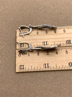 *Серьги Ленты Марказит арт. HE109-227 Вес 8.82 г - фото 326764 *Серьги Ленты Марказит арт. HE109-227 Вес 8.82 г - фото 326764