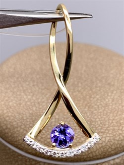 *Подвеска Танзанит цв Лимонное арт 3-330021-00-31-103 (вес 1,77 г) - фото 326796