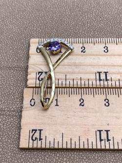 *Подвеска Танзанит цв Лимонное арт 3-330021-00-31-103 (вес 1,77 г) - фото 326798