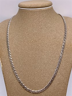 *Цепь р.50 Двойной ромб арт. ЦР260СА6гР-С888-085 Вес 7,75 г - фото 326939