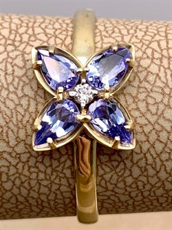 *Кольцо р.20 Танзанит цв Лимонное арт 1-308425-00-31-167 (вес 1,79 г) - фото 326981