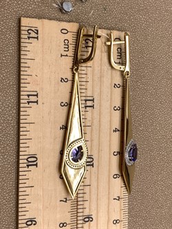 *Серьги Танзанит цв Лимонное арт. 2-307918-00-31-788 (вес 9,02 г) - фото 327099 *Серьги Танзанит цв Лимонное арт. 2-307918-00-31-788 (вес 9,02 г) - фото 327099